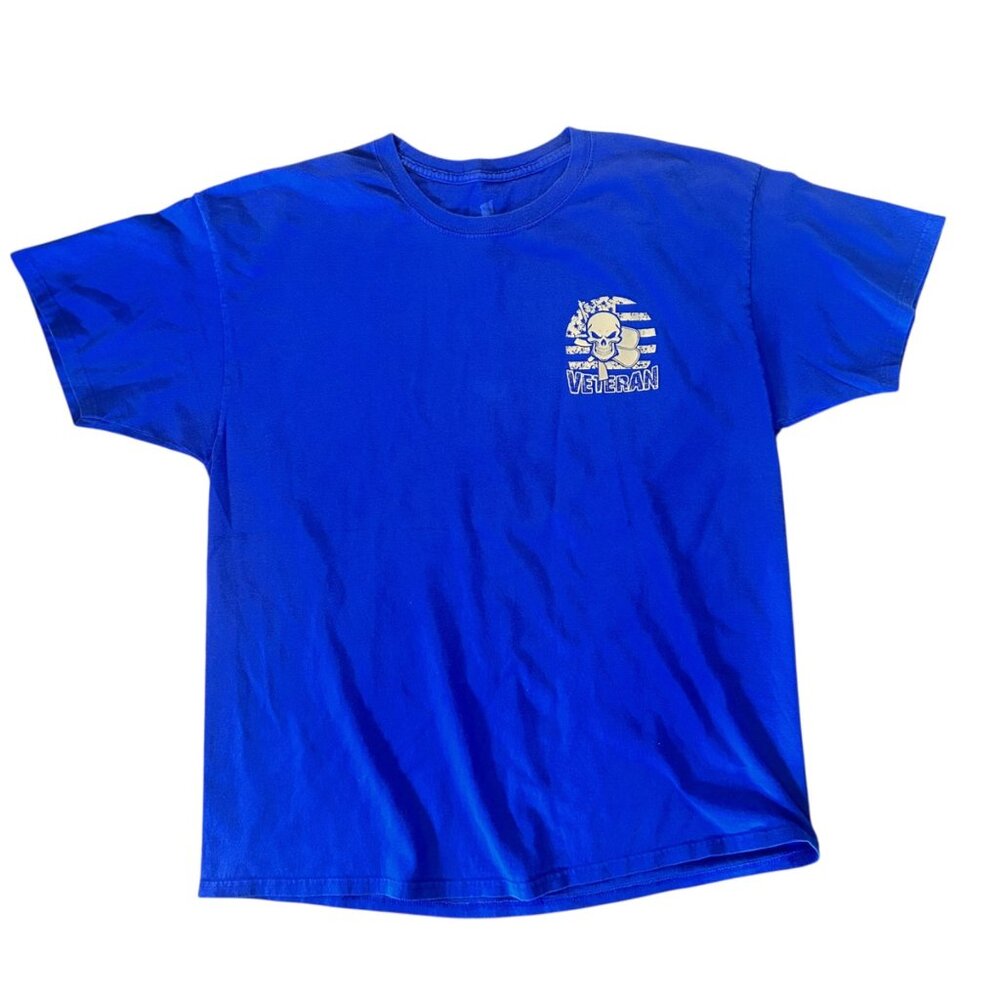 Hanes Veteran Soldier Support Skull Graphic Tee XL